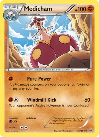 Medicham #80 · Primal Clash Pokémon card