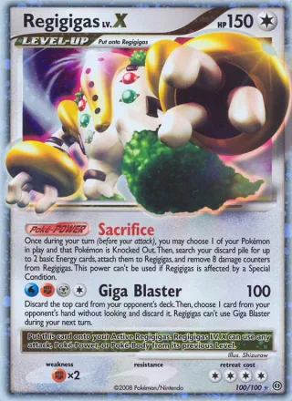 Regigigas #100 · Stormfront Pokémon card