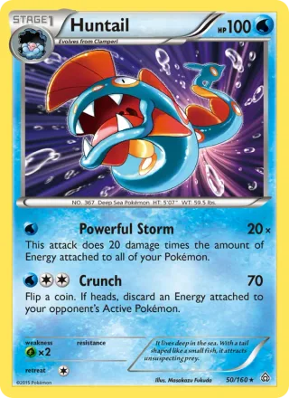 Huntail #50 · Primal Clash Pokémon card