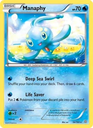 Manaphy #56 · Primal Clash Pokémon card