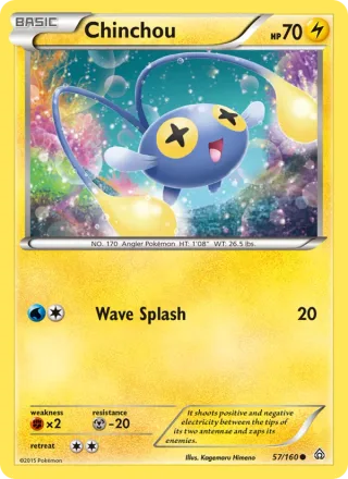 Chinchou #57 · Primal Clash Pokémon card