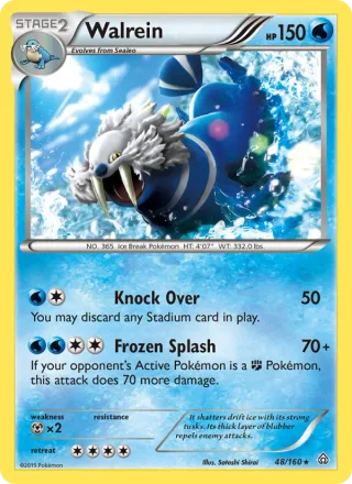 Walrein #48 · Primal Clash Pokémon card