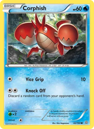 Corphish #42 · Primal Clash Pokémon card