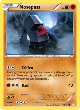 Nosepass #78 · Primal Clash Pokémon card