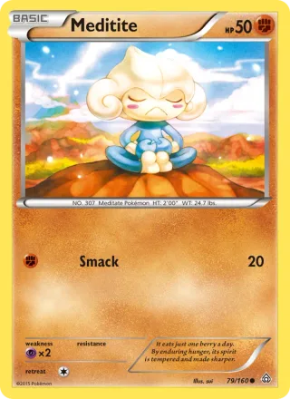 Meditite #79 · Primal Clash Pokémon card