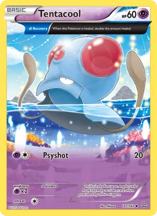 Tentacool #71 · Primal Clash Pokémon card