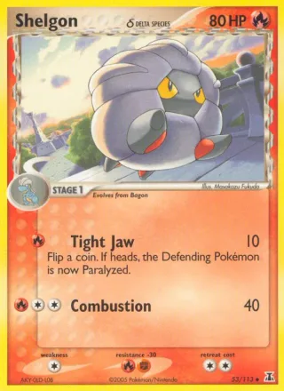 Shelgon δ #53 · Delta Species Pokémon card