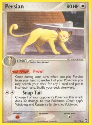 Persian #50 · Delta Species Pokémon card