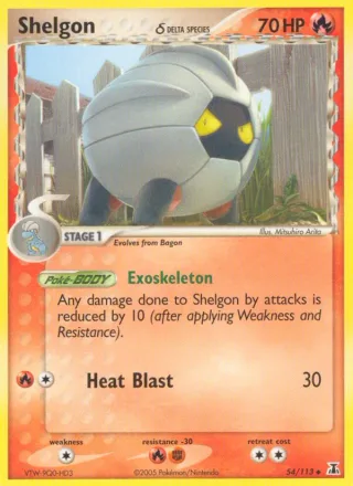 Shelgon δ #54 · Delta Species Pokémon card