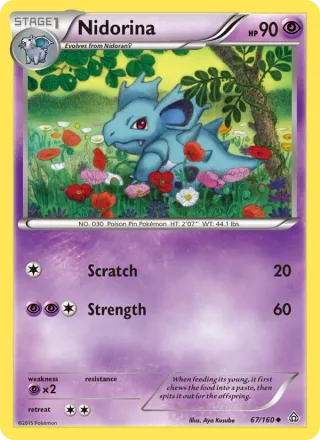 Nidorina #67 · Primal Clash Pokémon card