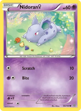 Nidoran♀ #66 · Primal Clash Pokémon card