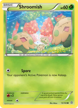 Shroomish #15 · Primal Clash Pokémon card