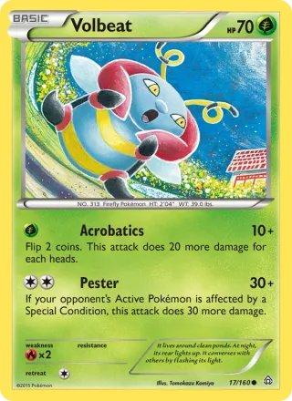 Volbeat #17 · Primal Clash Pokémon card