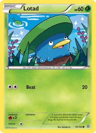 Lotad #10 · Primal Clash Pokémon card