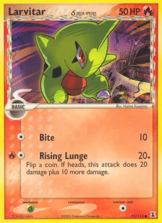 Larvitar δ #73 · Delta Species Pokémon card
