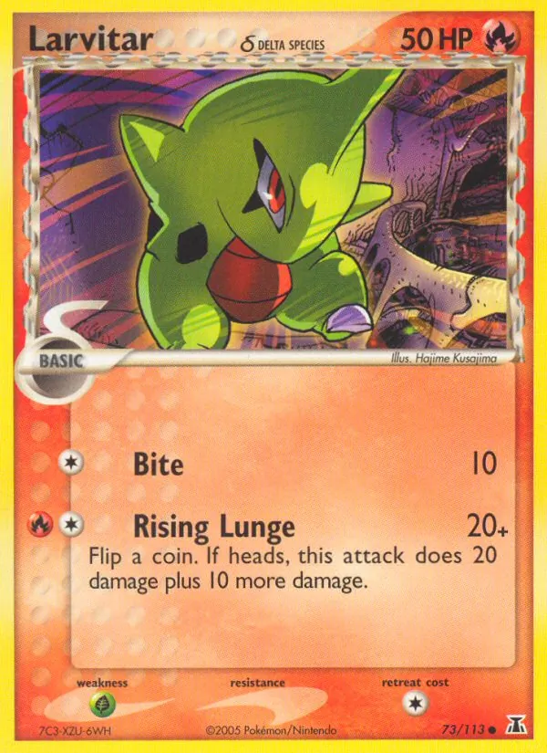 Larvitar δ full card art