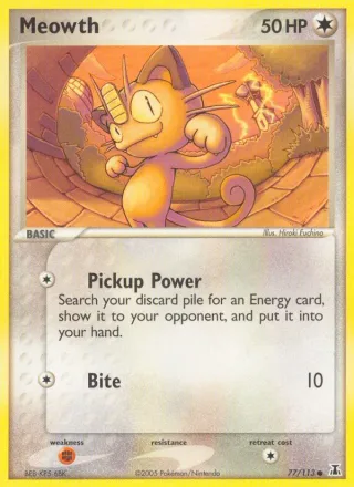 Meowth #77 · Delta Species Pokémon card