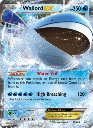 Wailord EX #38 · Primal Clash Pokémon card