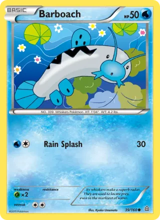 Barboach #39 · Primal Clash Pokémon card