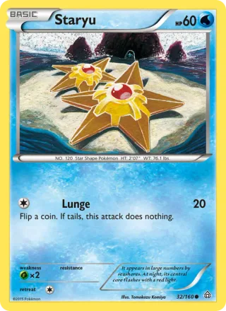Staryu #32 · Primal Clash Pokémon card