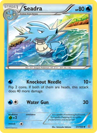 Seadra #31 · Primal Clash Pokémon card