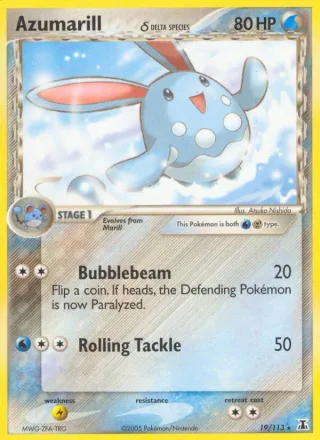 Azumarill δ #19 · Delta Species Pokémon card