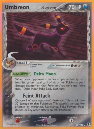 Umbreon δ #17 · Delta Species Pokémon card