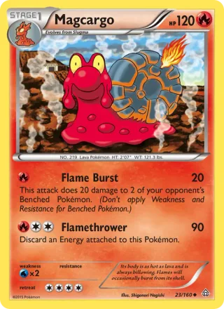 Magcargo #23 · Primal Clash Pokémon card