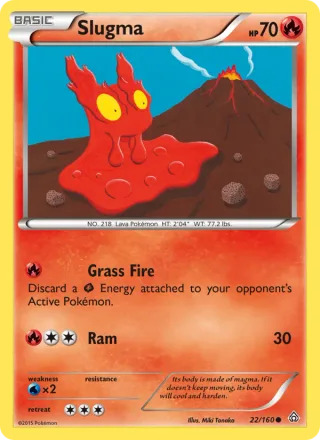 Slugma #22 · Primal Clash Pokémon card