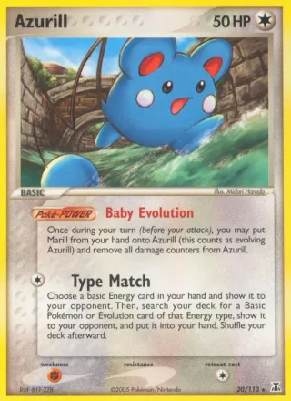 Azurill #20 · Delta Species Pokémon card