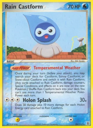 Rain Castform #26 · Delta Species Pokémon card