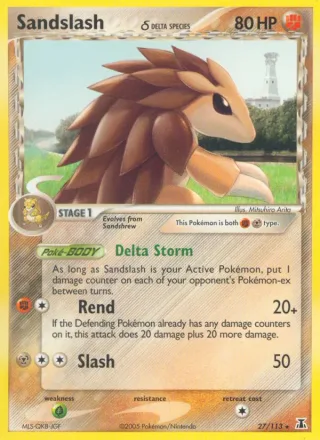 Sandslash δ #27 · Delta Species Pokémon card
