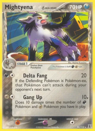 Mightyena δ #24 · Delta Species Pokémon card