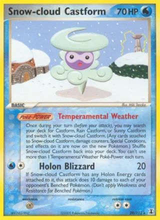 Snow-cloud Castform #29 · Delta Species Pokémon card