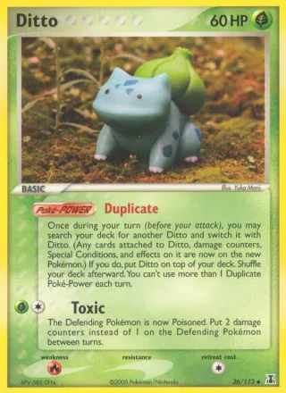 Ditto #36 · Delta Species Pokémon card
