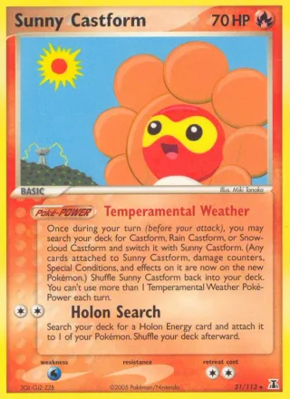 Sunny Castform #31 · Delta Species Pokémon card