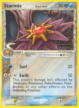 Starmie δ #30 · Delta Species Pokémon card