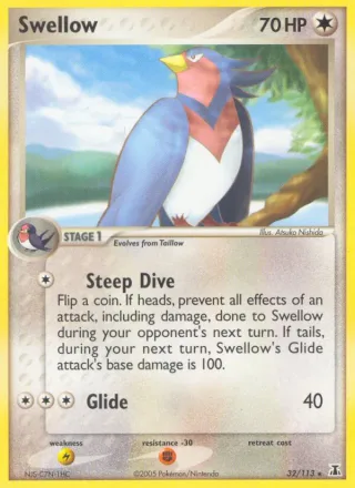 Swellow #32 · Delta Species Pokémon card