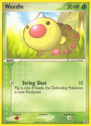 Weedle #87 · Delta Species Pokémon card