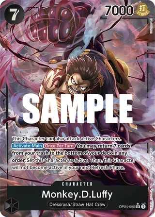 Monkey.D.Luffy (Alternate Art) #OP04-090-alternate-art · Kingdoms of Intrigue One Piece card