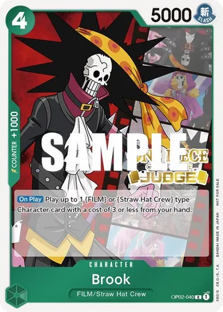 Brook (Judge Pack Vol. 2) #OP02-040-judge-pack-vol-2 · One Piece Promotion Cards One Piece card