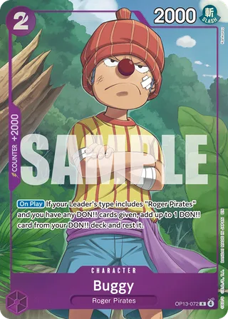 Buggy (Premium Card Collection -Best Selection Vol. 6-) #OP13-072-premium-card-collection-best-selection-vol-6 · One Piece Promotion Cards One Piece card