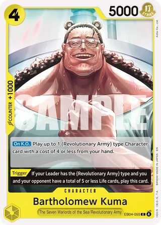 Bartholomew Kuma #EB04-055 · Adventure on Kami's Island One Piece card