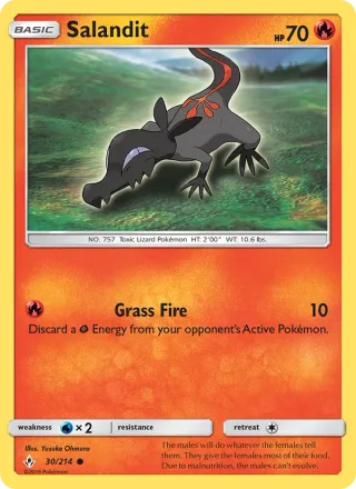 Salandit #30 · Unbroken Bonds Pokémon card