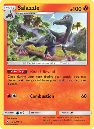 Salazzle #31 · Unbroken Bonds Pokémon card