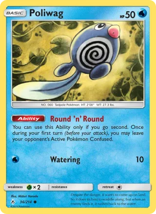 Poliwag #36 · Unbroken Bonds Pokémon card
