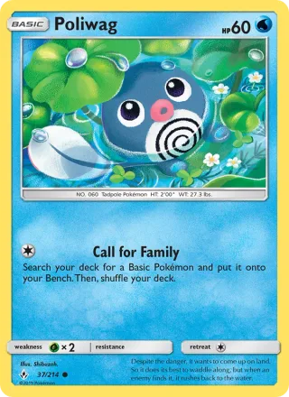 Poliwag #37 · Unbroken Bonds Pokémon card