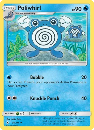 Poliwhirl #38 · Unbroken Bonds Pokémon card