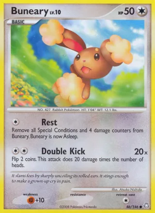 Buneary #86 · Legends Awakened Pokémon card