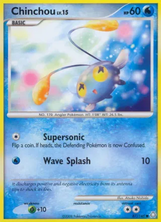 Chinchou #87 · Legends Awakened Pokémon card